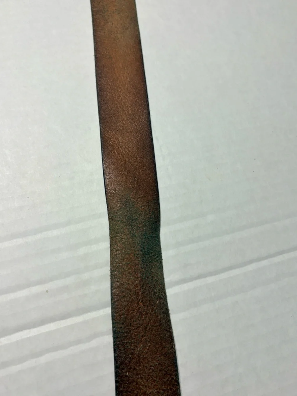 American Eagle Woman’s Brown Leather Belt with Decorative Floral Silver Keeper M